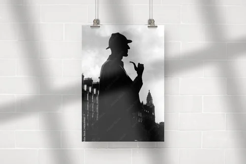 Gothic Sherlock Holmes w czerni i bieli