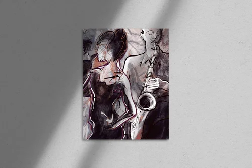 Jazzowy zespół z tancerzami w stonowanych barwach