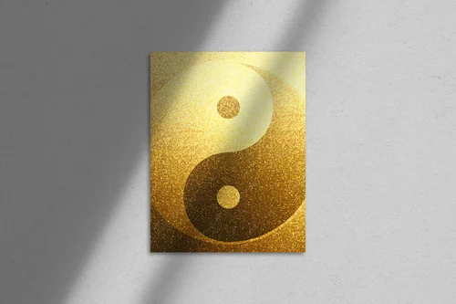 Harmonia zen w blasku złota i energii Yin Yang