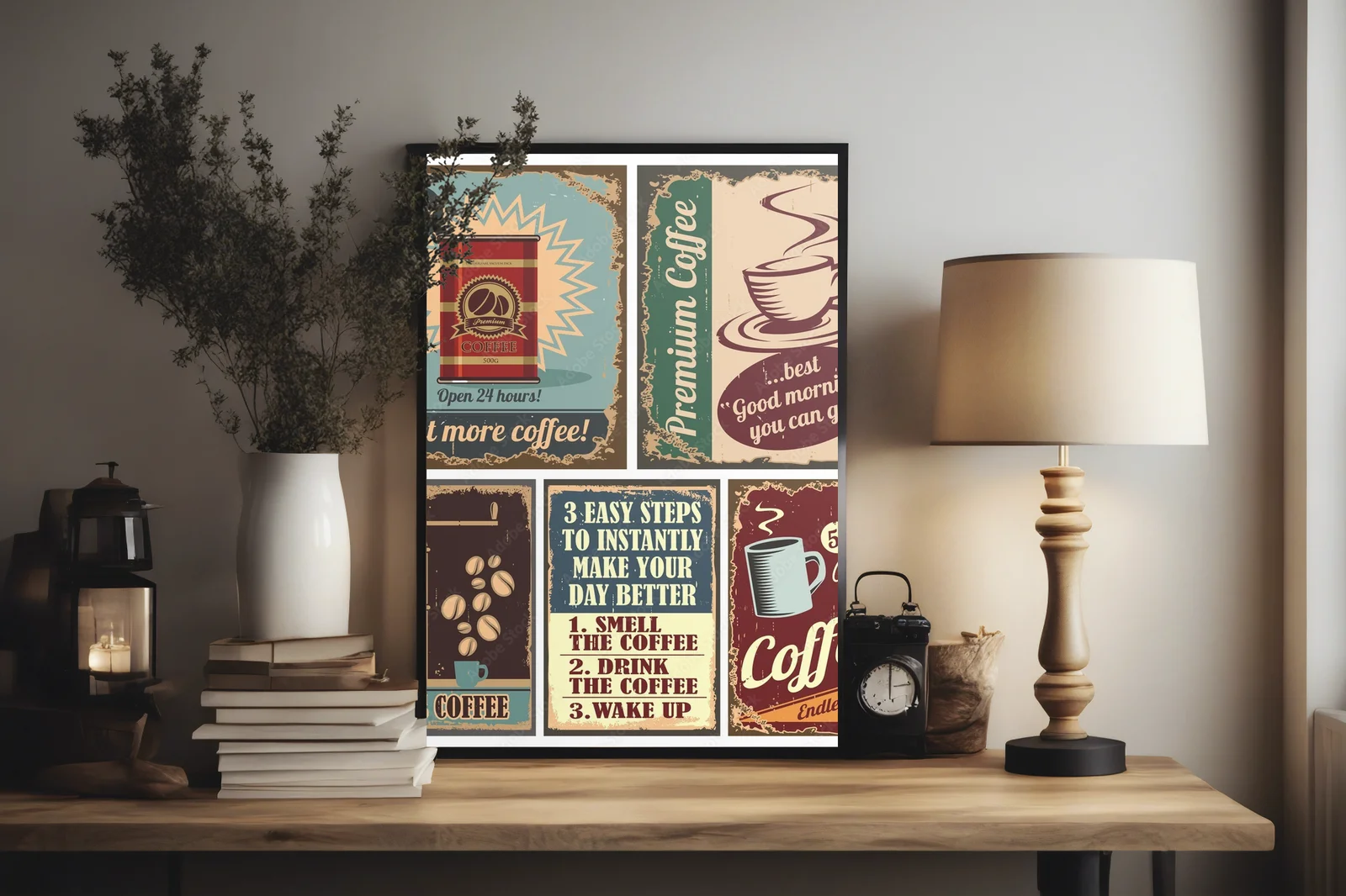 Vintage coffee posters: nostalgiczne piękno i styl