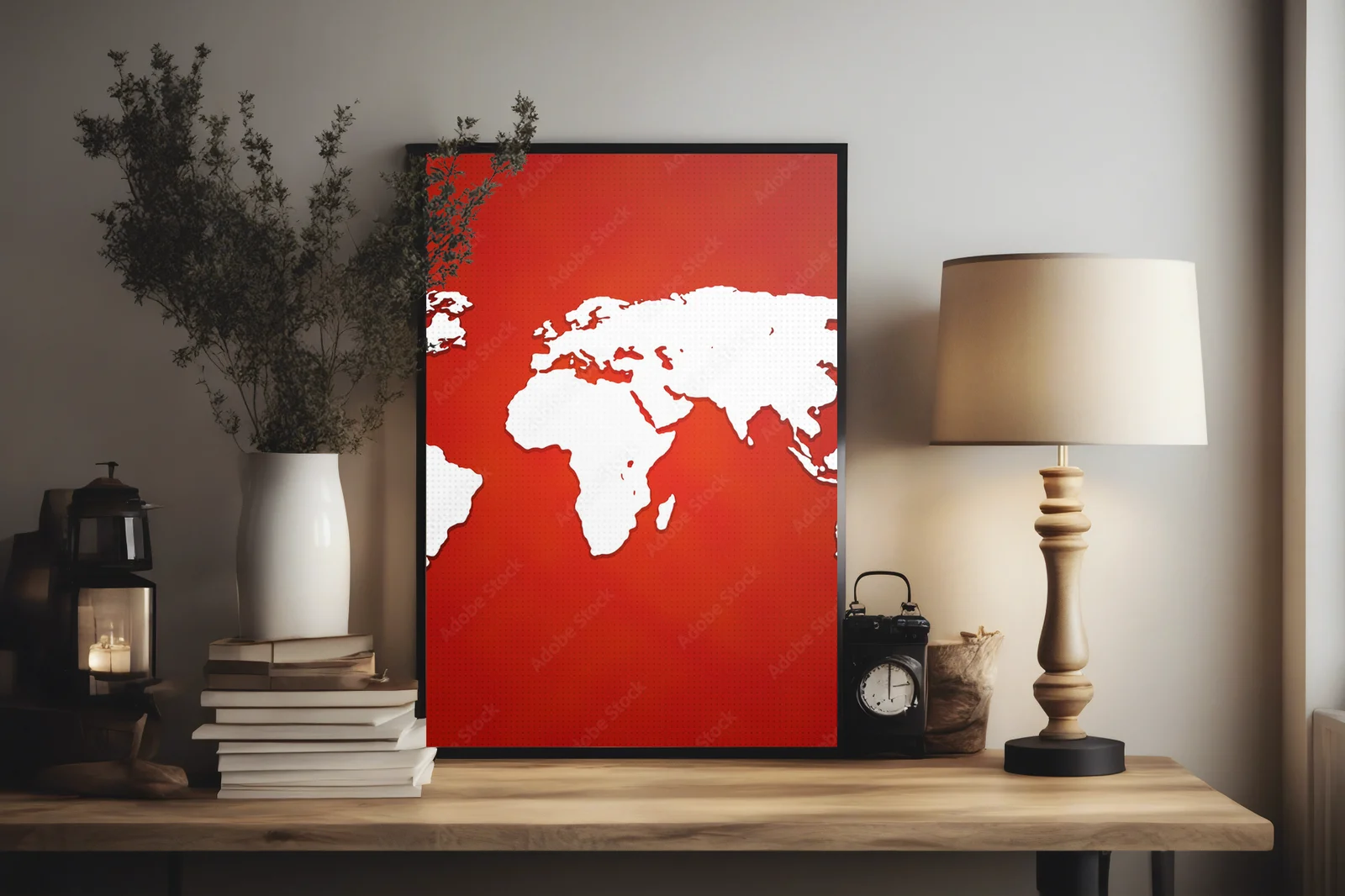 Elegancka mapa świata w oszałamiającej bieli