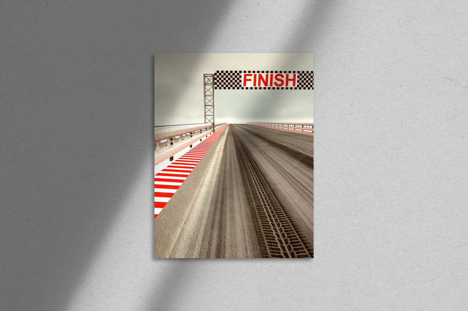 Dynamiczny drift w białych odcieniach na torze