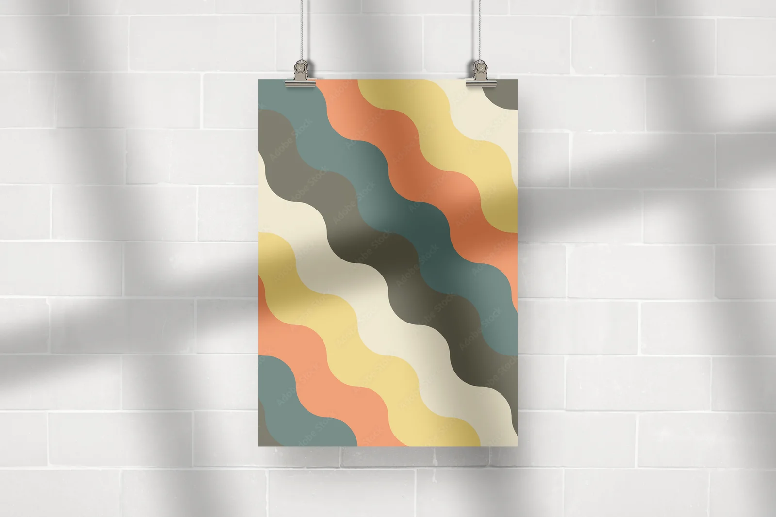 Abstrakcyjna geometria w odcieniach retro