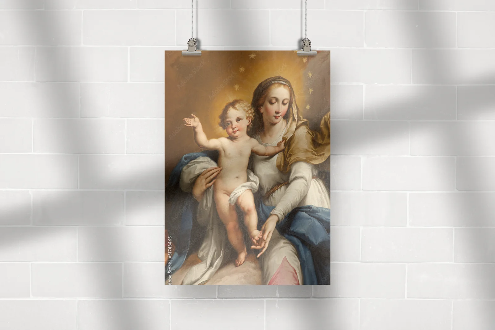 Detale świętej Maryi w ciepłych barwach Verony