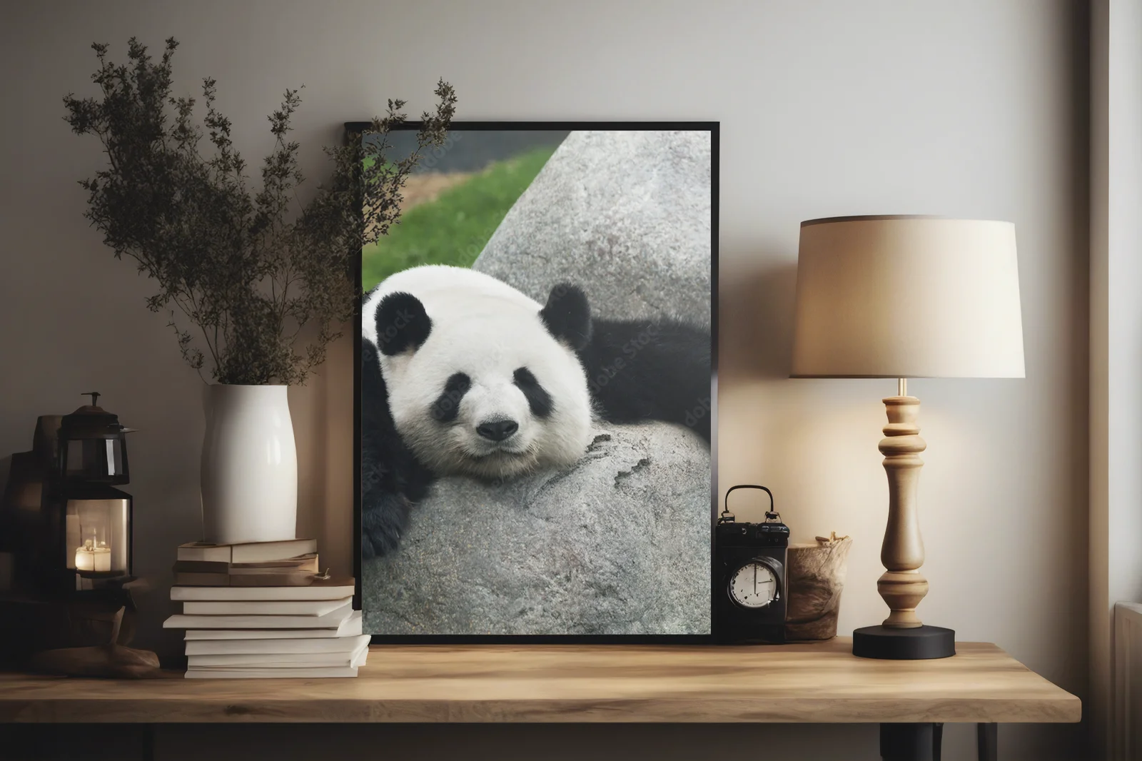 Zanurzenie w przyrodzie: Panda w subtelnych odcieniach