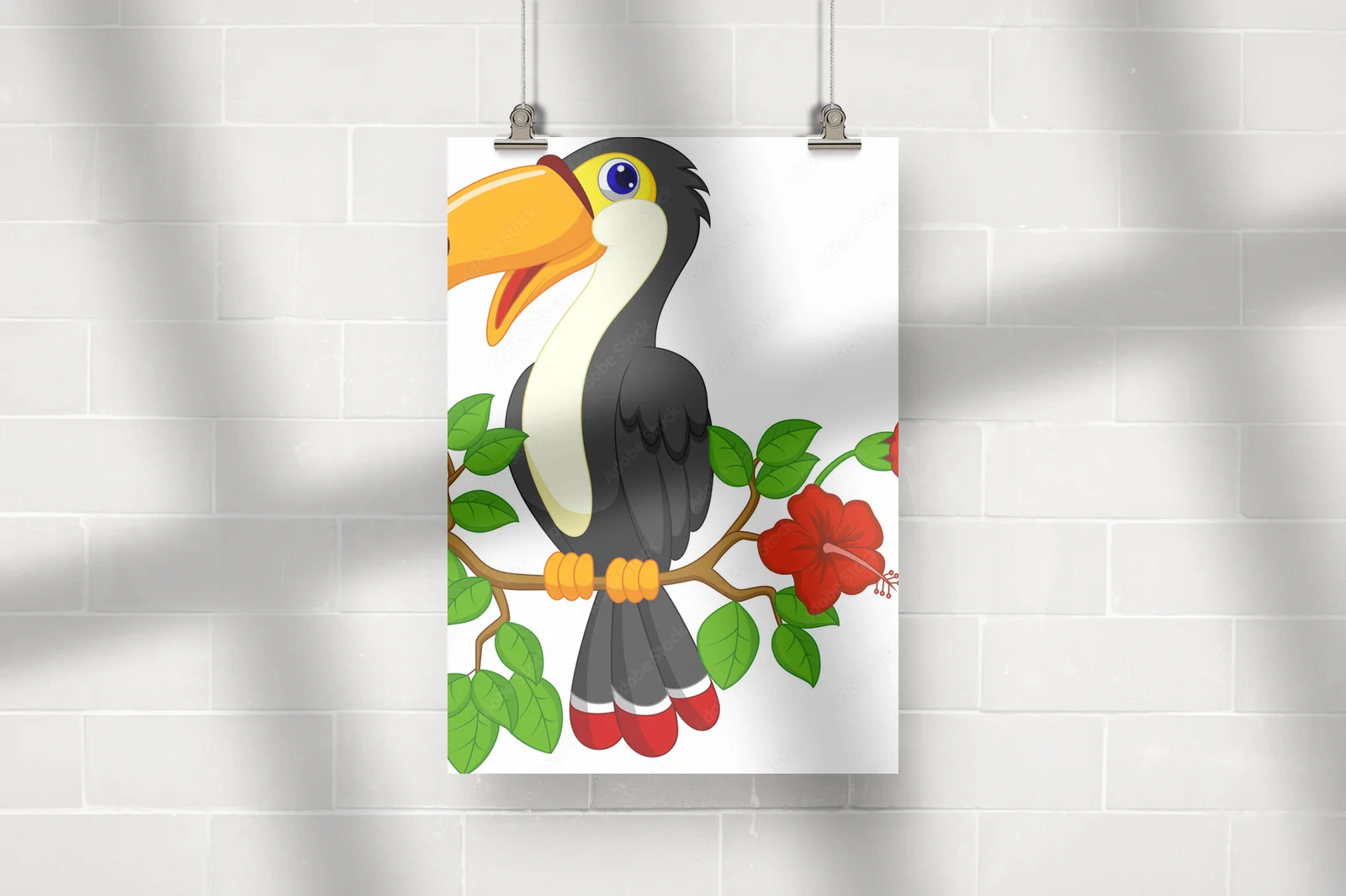 Urokliwy toucan na tle letnich barw