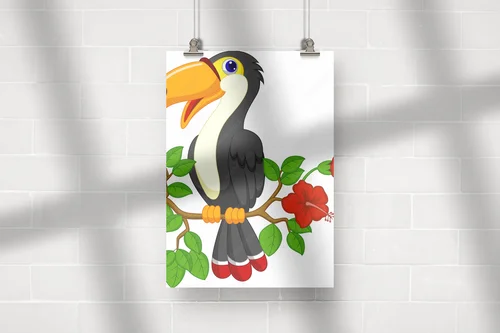 Urokliwy toucan na tle letnich barw