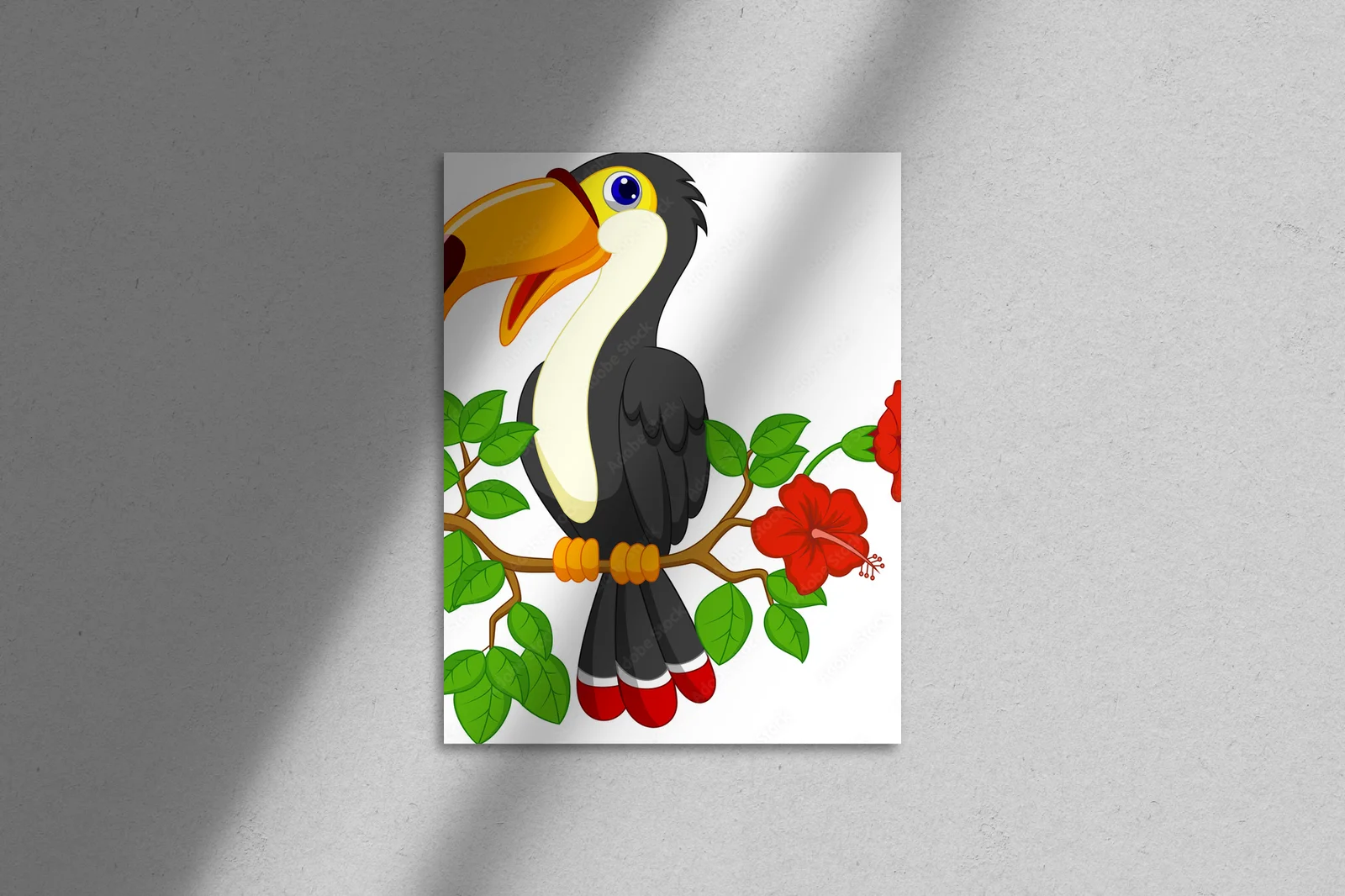 Urokliwy toucan na tle letnich barw