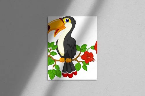 Urokliwy toucan na tle letnich barw