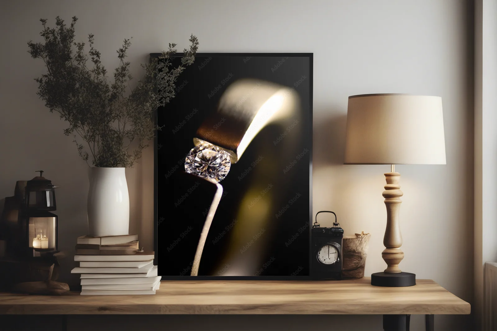 Złoto i diamenty – elegancja na czarnym tle