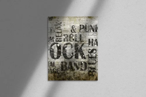Grunge'owy plakat rockowej energii