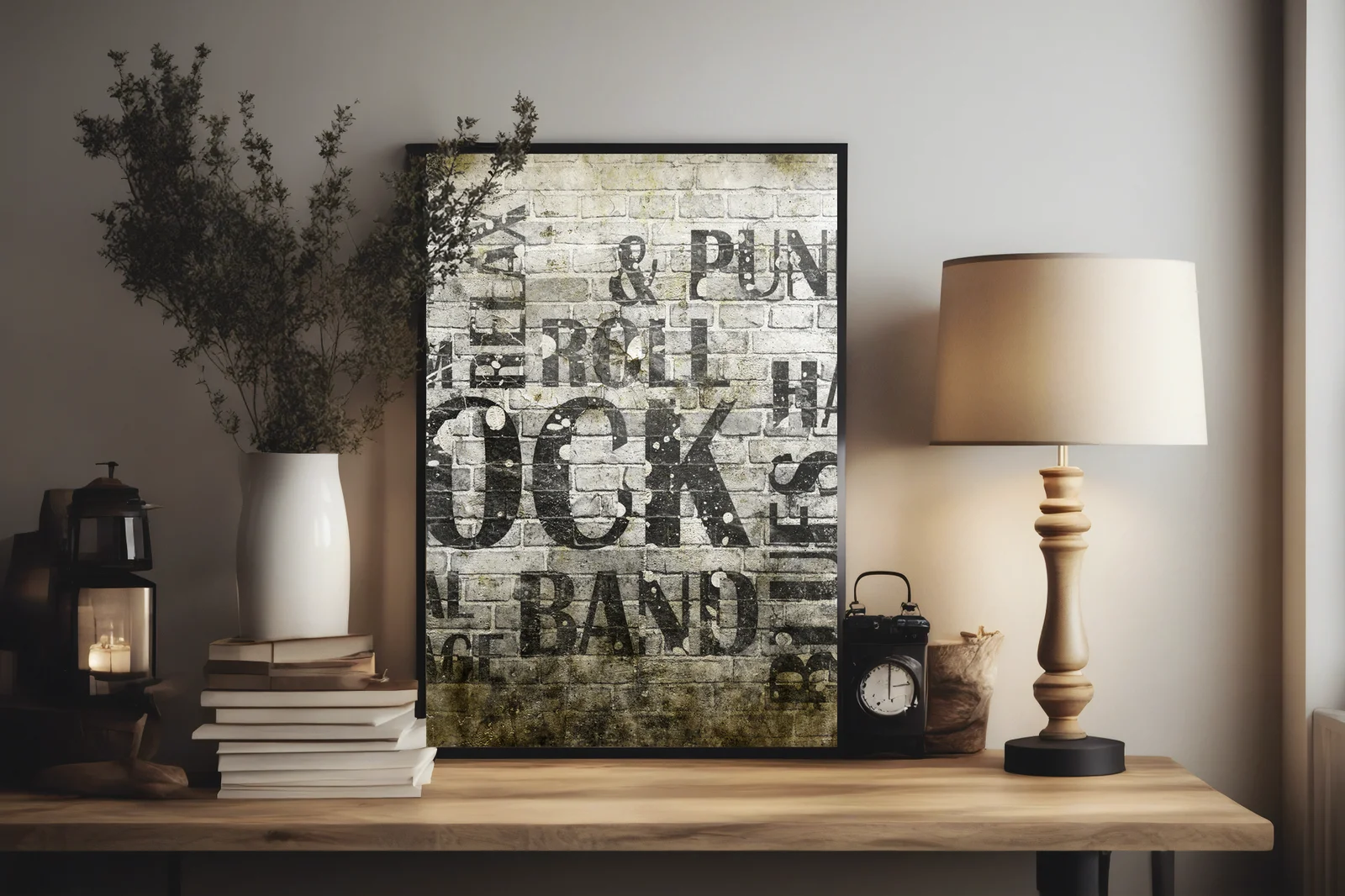 Grunge'owy plakat rockowej energii