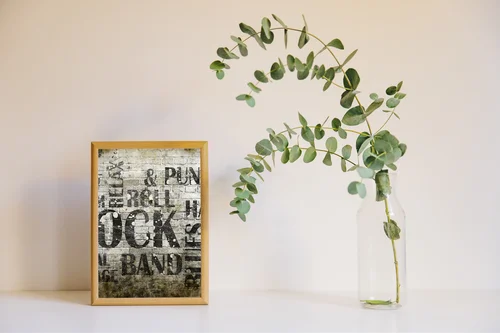 Grunge'owy plakat rockowej energii