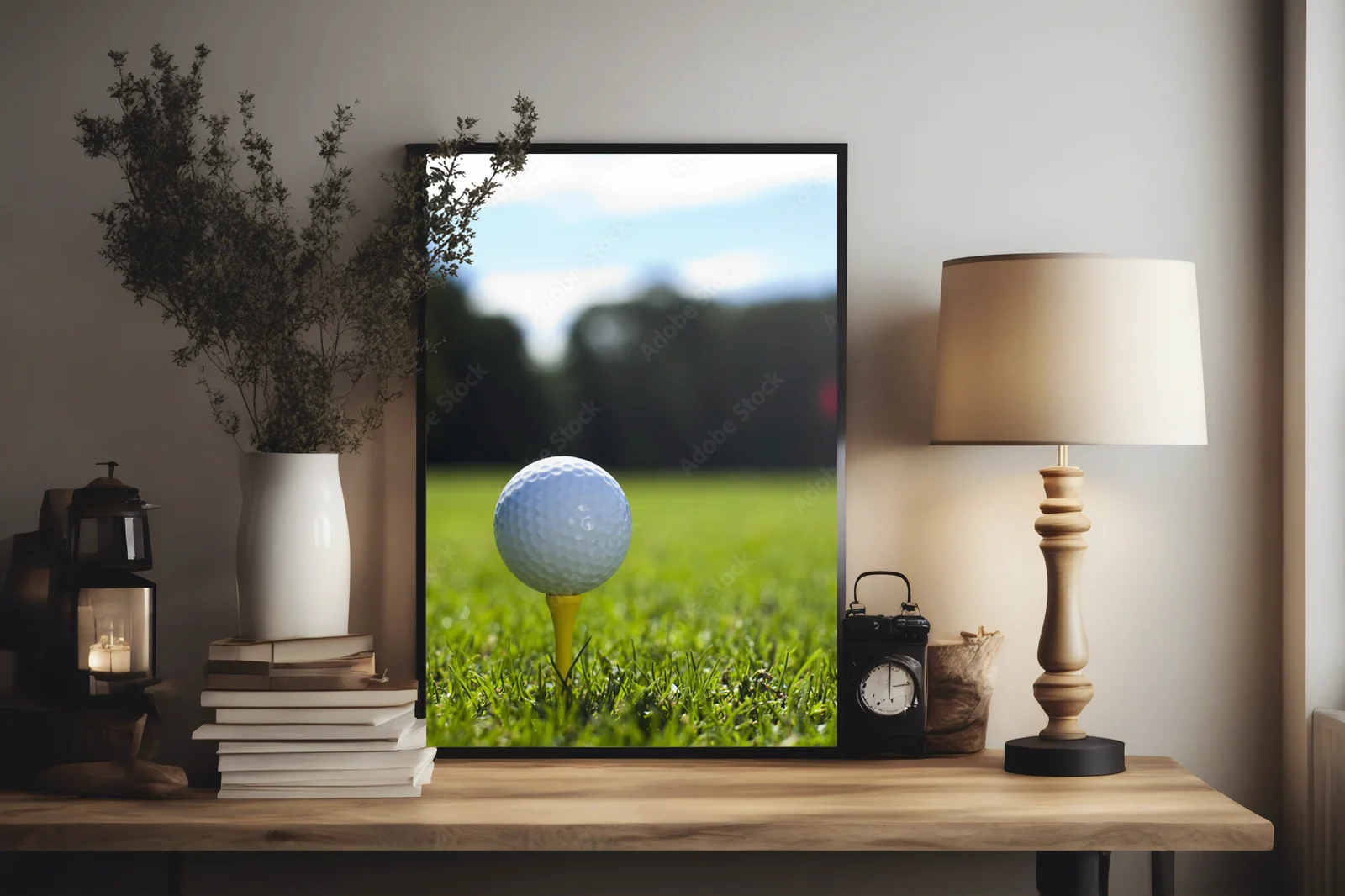 Radość z gry w golf w naturalnym krajobrazie