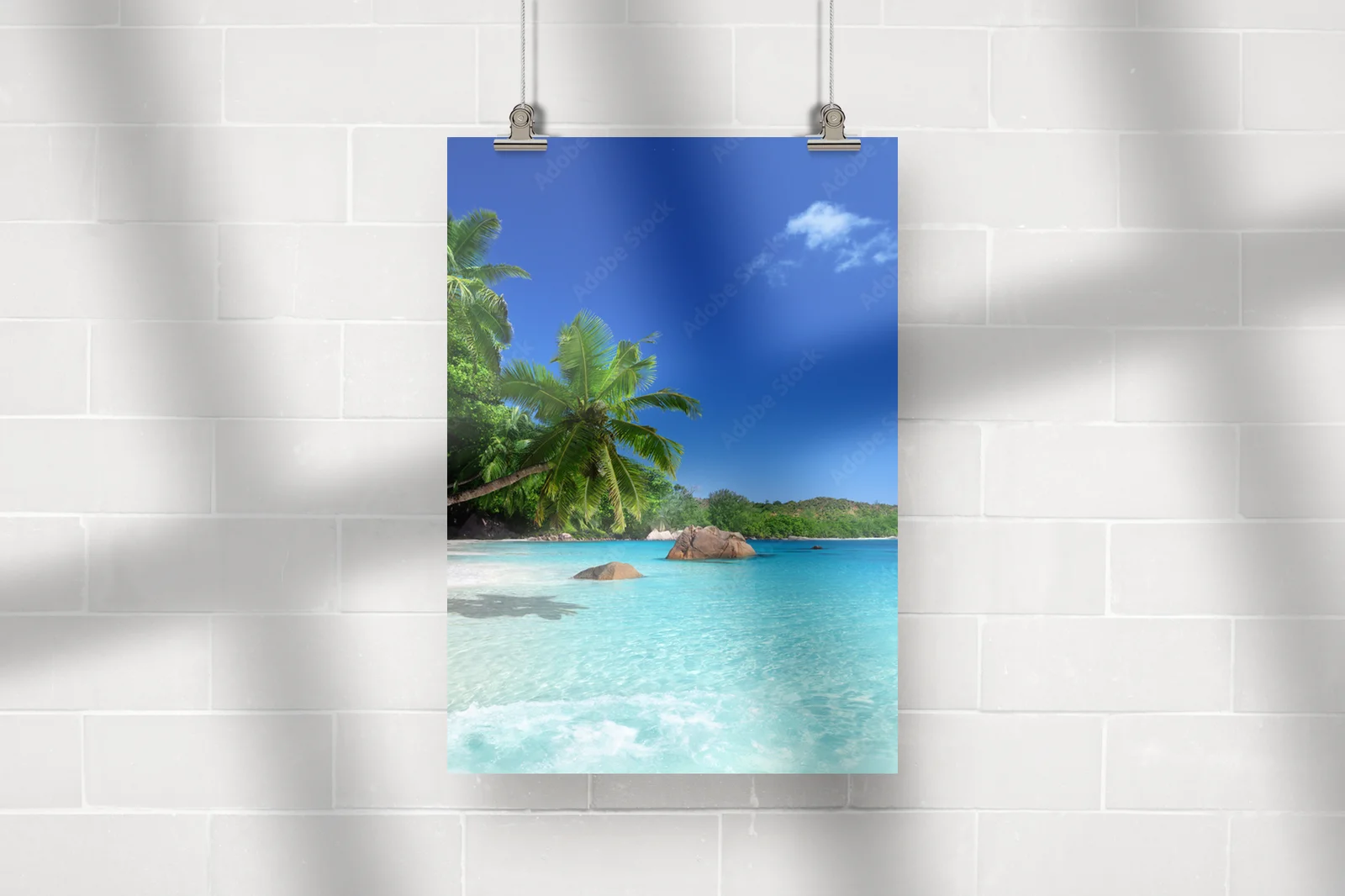 Rajski plażowy krajobraz wyspy Praslin