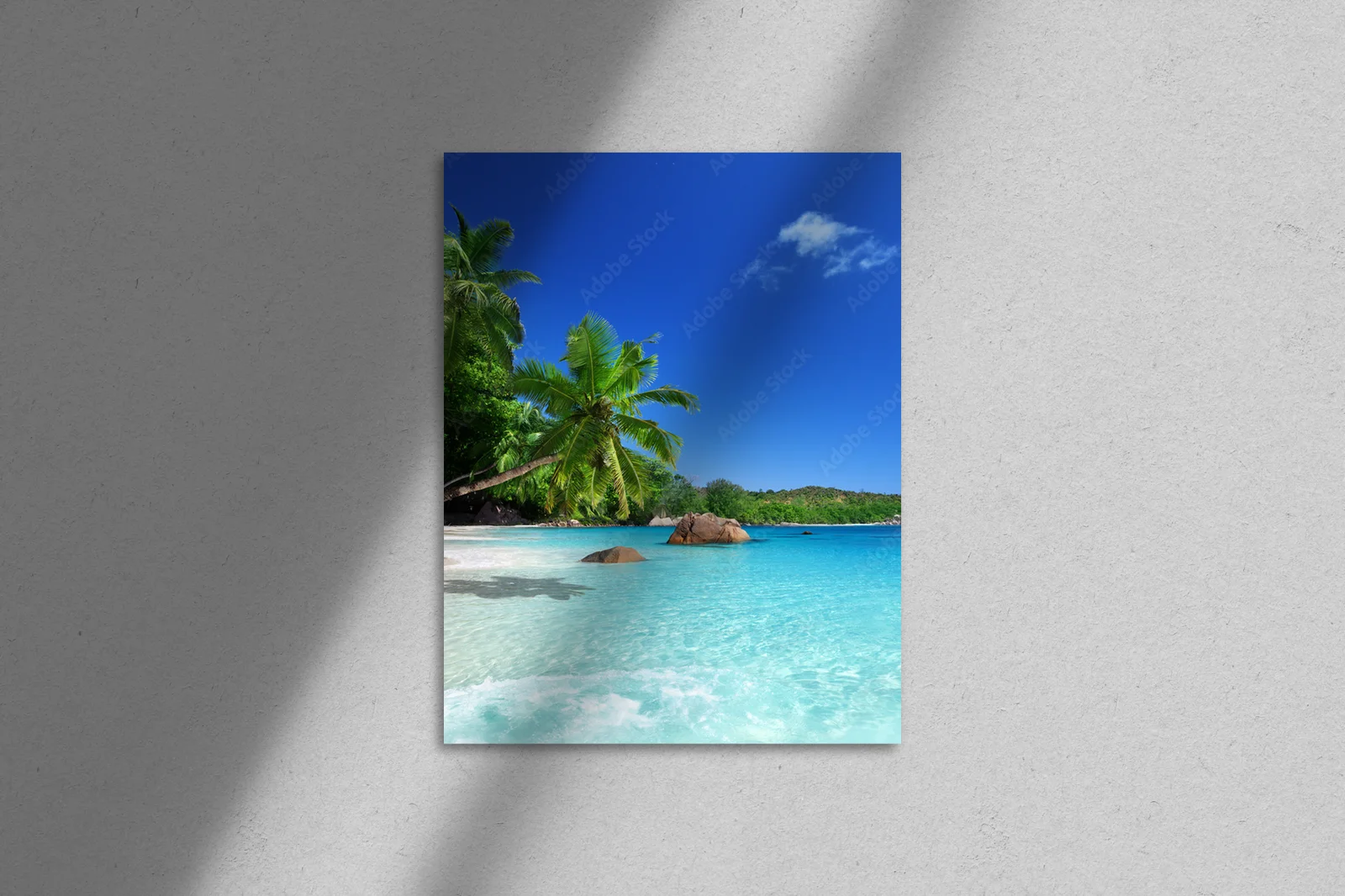 Rajski plażowy krajobraz wyspy Praslin