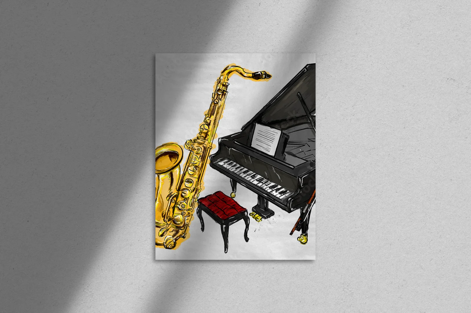 Melodyjna harmonia instrumentów w subtelnych odcieniach