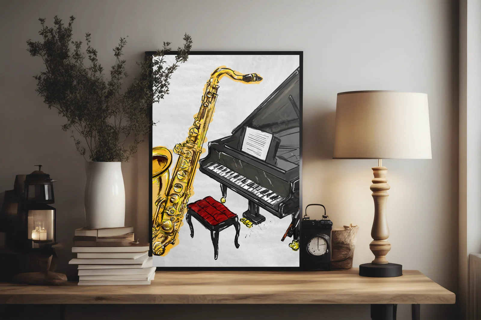 Melodyjna harmonia instrumentów w subtelnych odcieniach