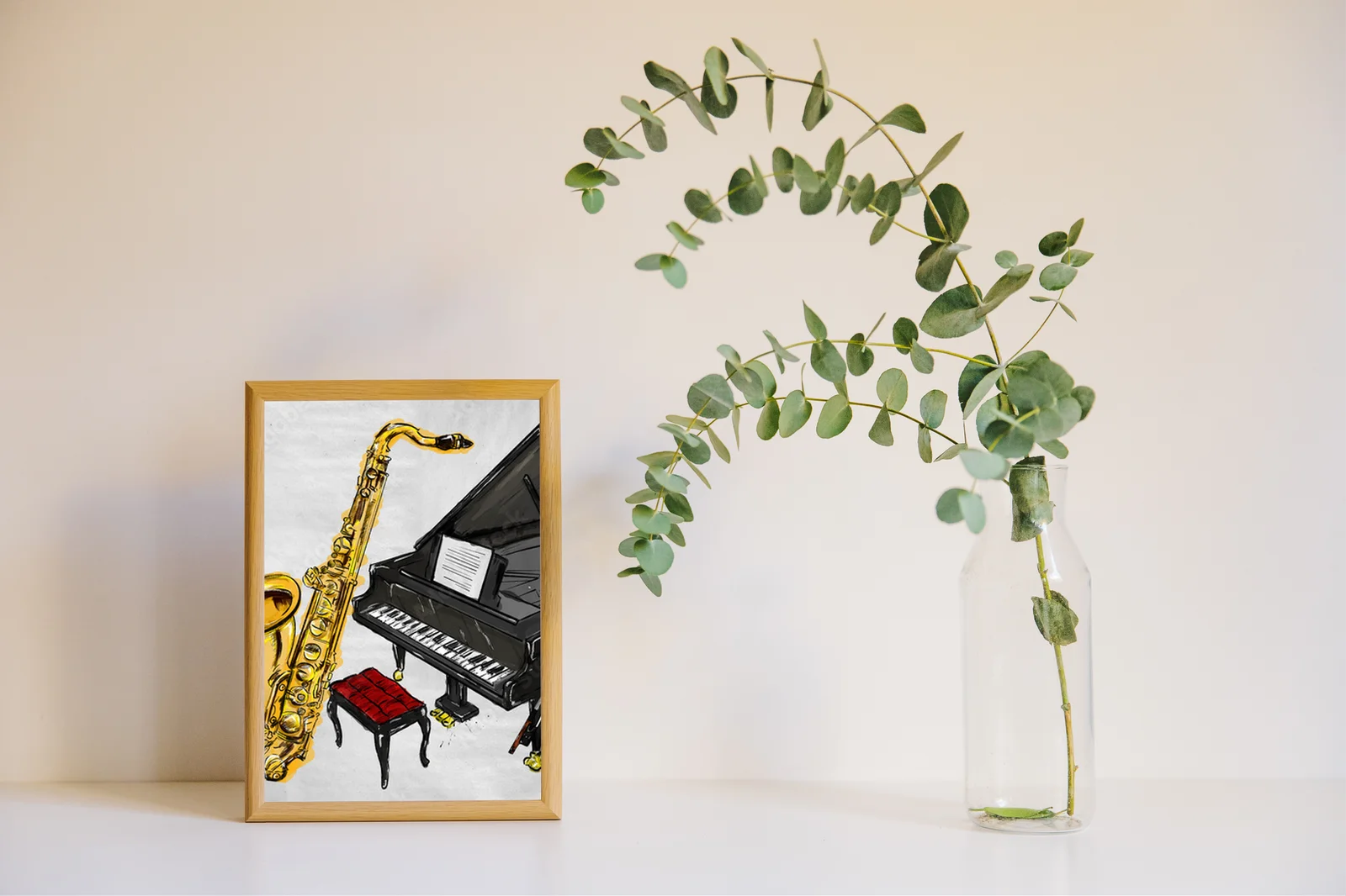Melodyjna harmonia instrumentów w subtelnych odcieniach