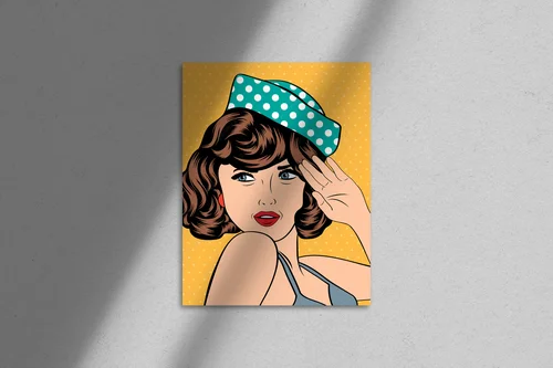 Urok retro kobiety w komiksowym stylu