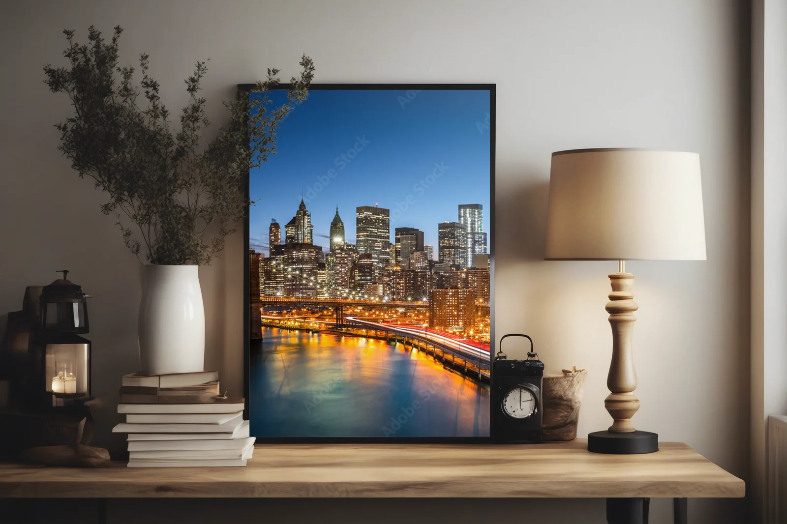 Zmierzch nad Nowym Jorkiem: Brooklyn Bridge w blasku