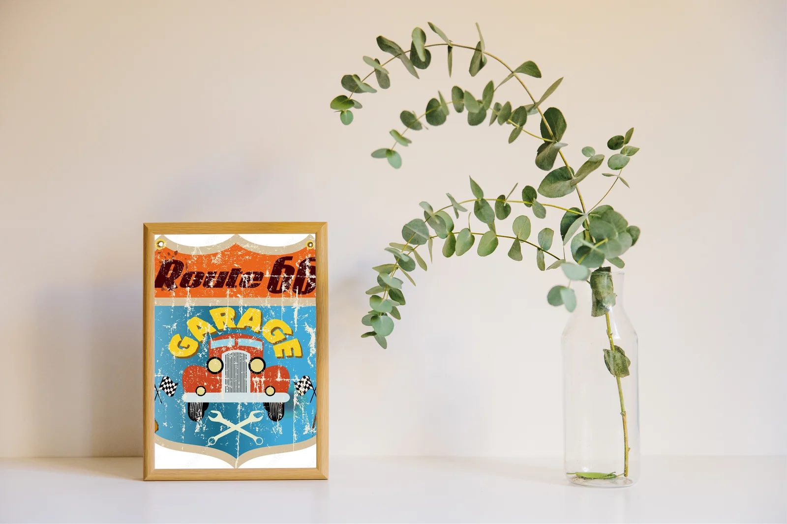 Vintage Garage Sign z podkreśleniem amerykańskiego stylu