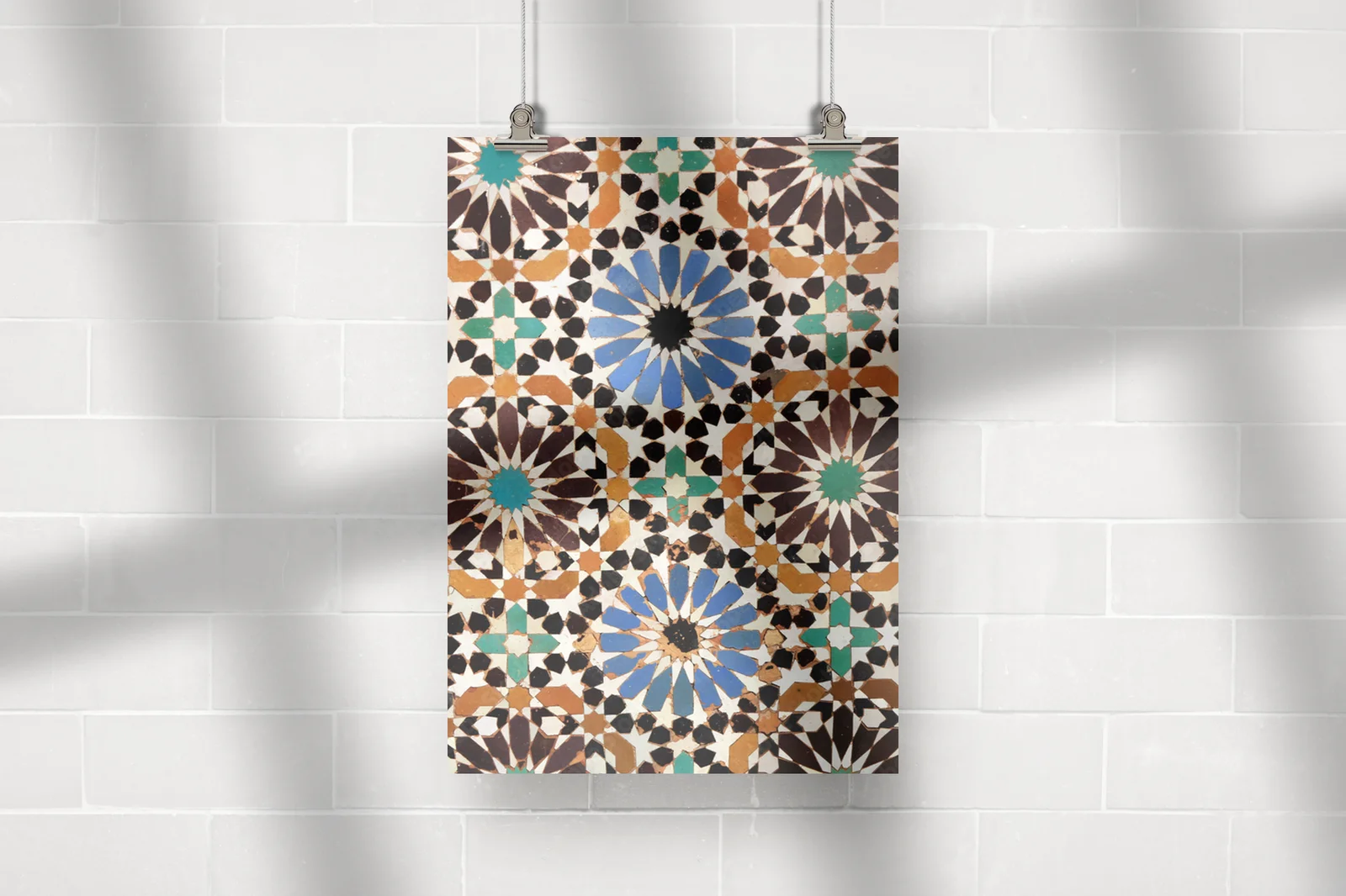 Elegancka mozaika z Marrakechu w stonowanej kolorystyce