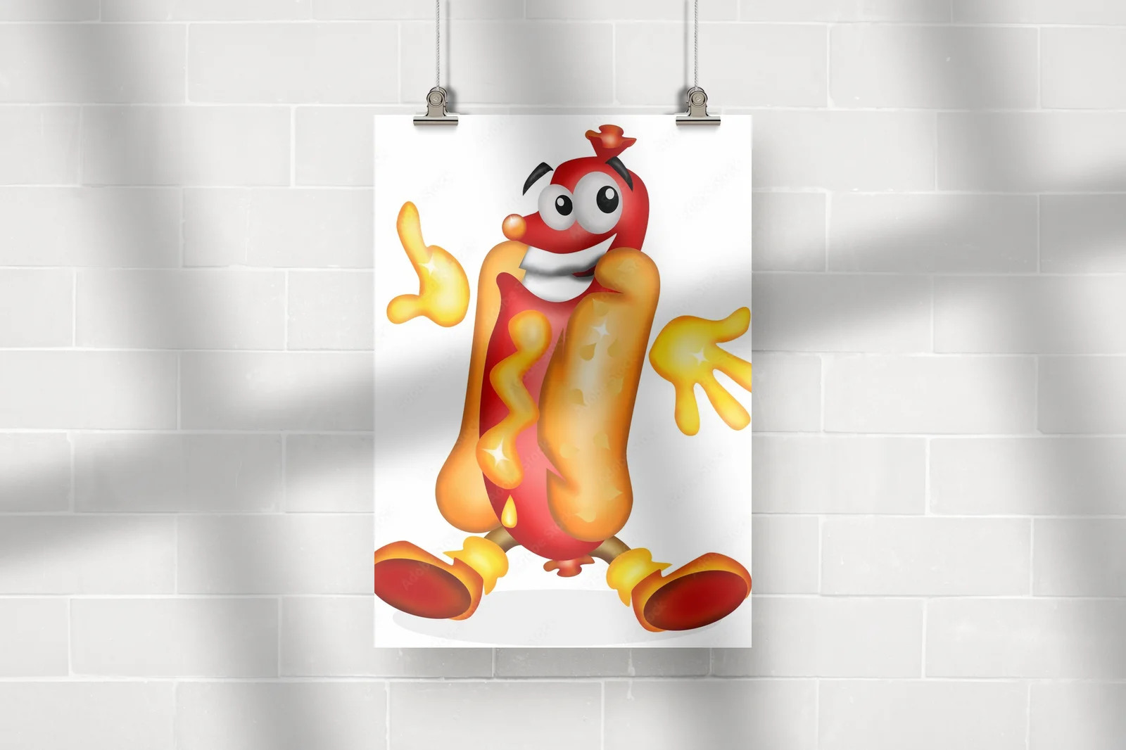 Radosne hot dogi w kolorze promiennej bieli i szarości