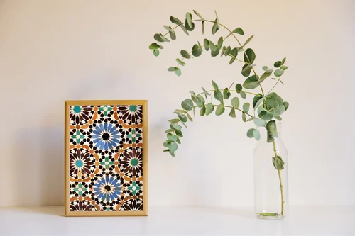 Elegancka mozaika z Marrakechu w stonowanej kolorystyce