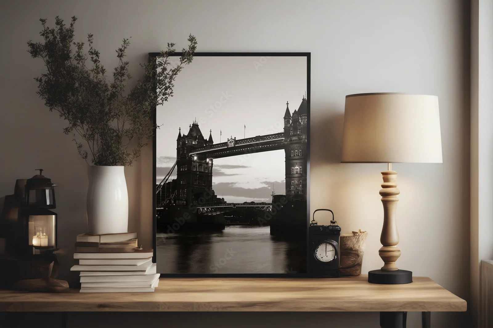 Ikoniczny Tower Bridge w nostalgicznych odcieniach