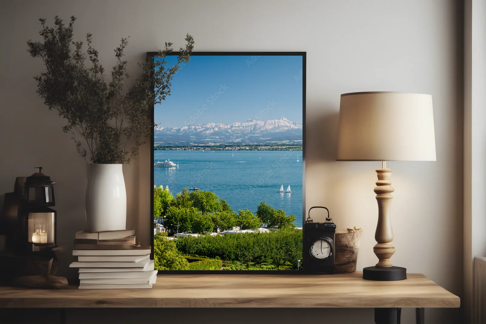 Urokliwość Bodensee otoczony majestatycznym Säntis