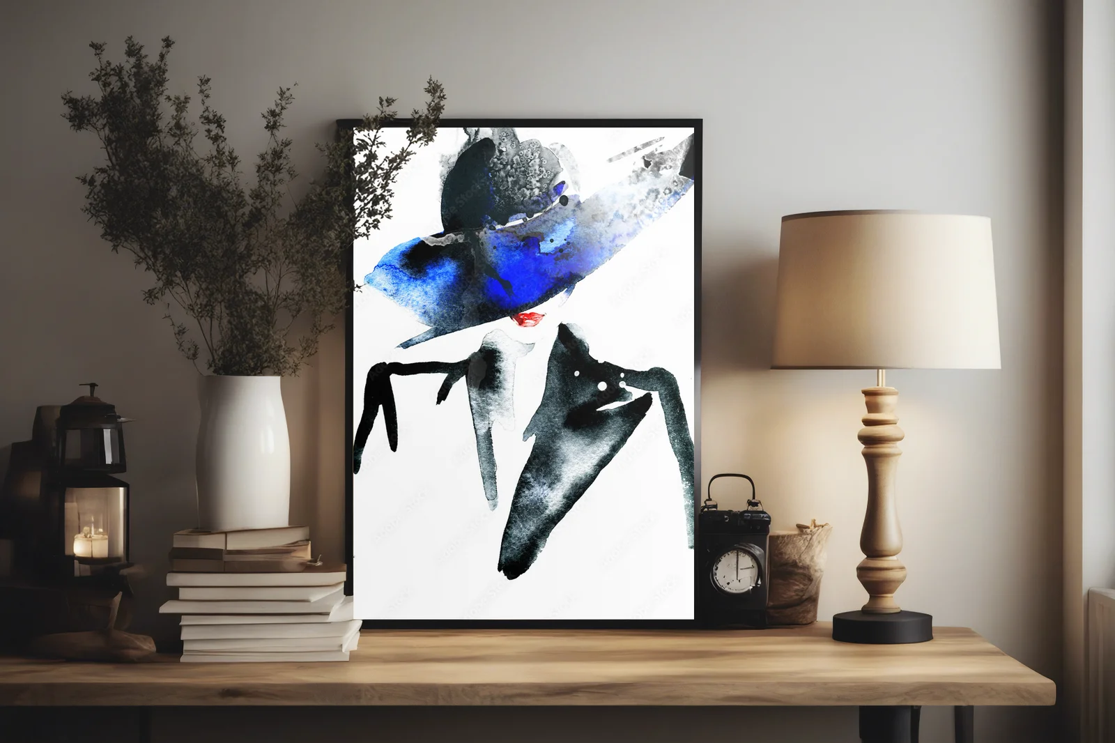 Elegancki portret kobiety w watercolorze