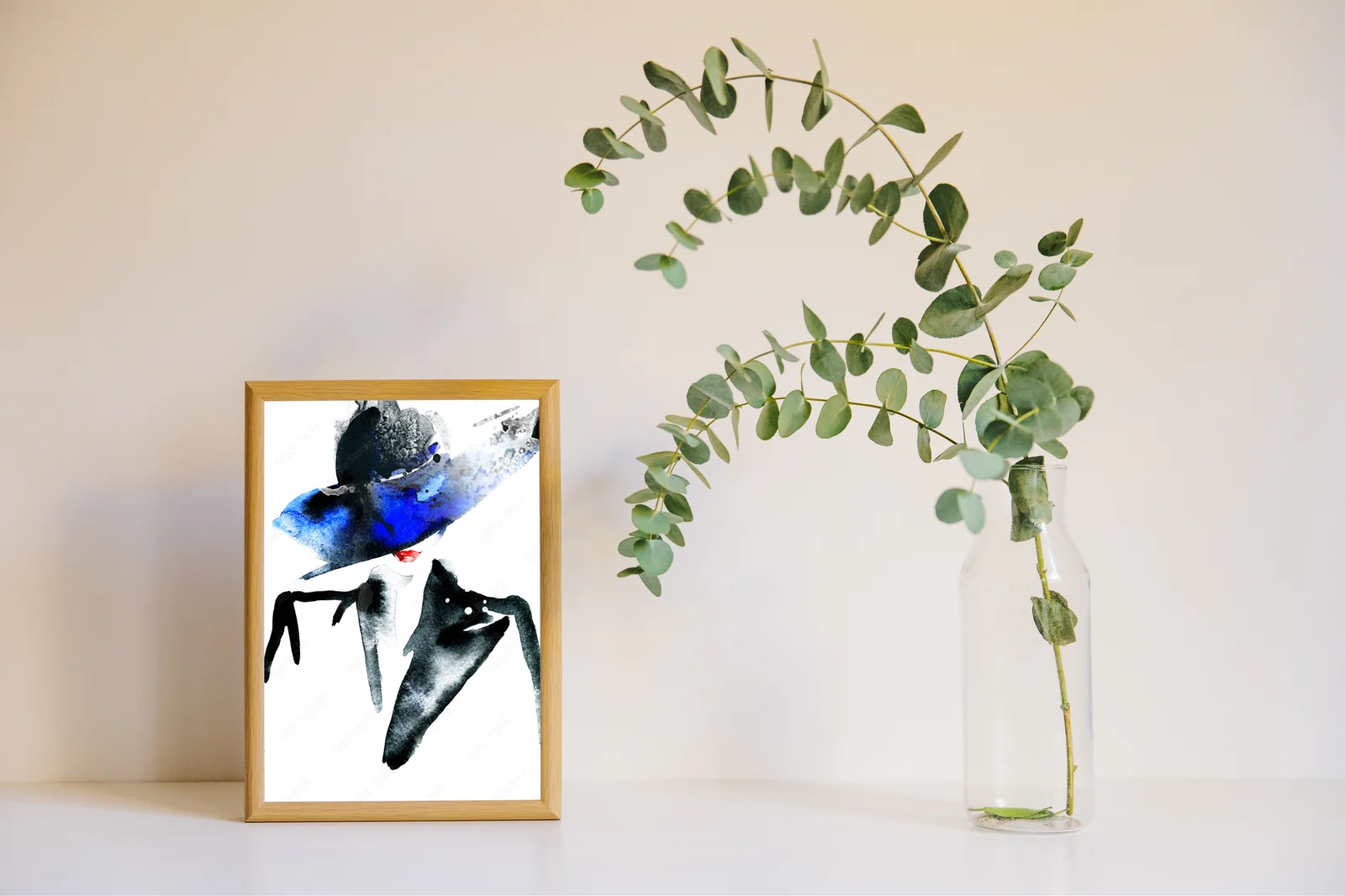Elegancki portret kobiety w watercolorze