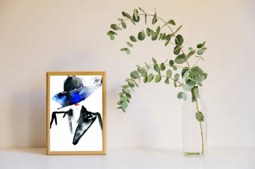 Elegancki portret kobiety w watercolorze