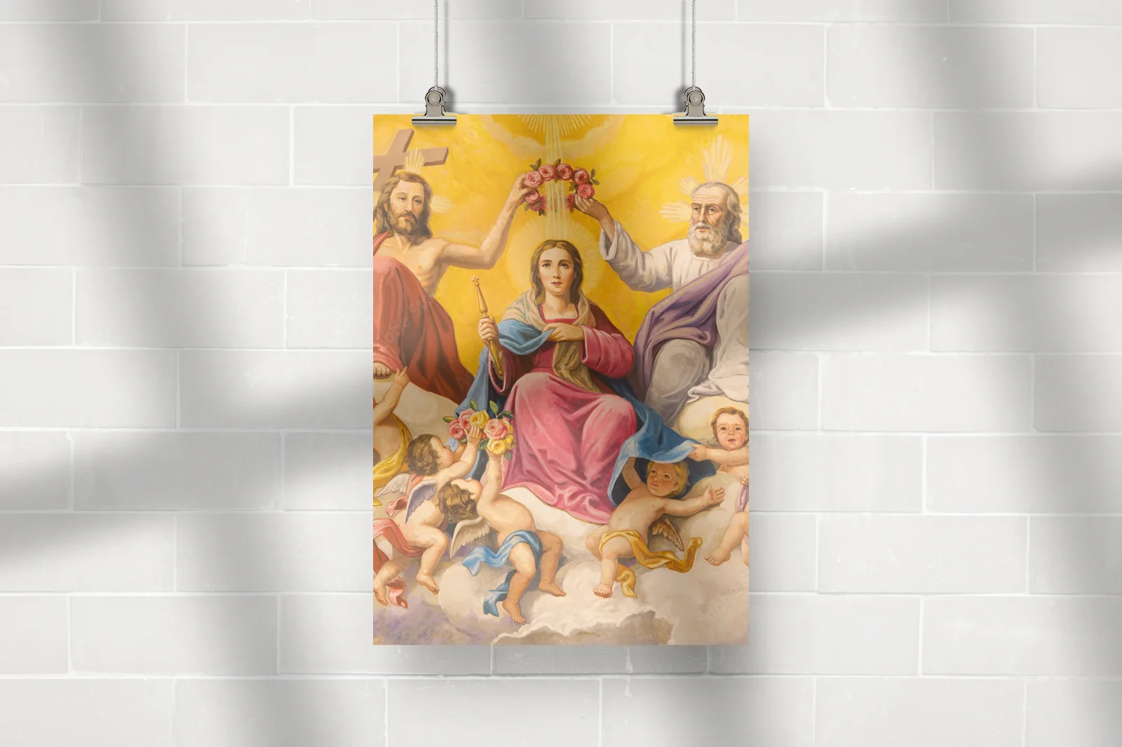 Neo-baroque fresk koronacji Najświętszej Maryi Panny