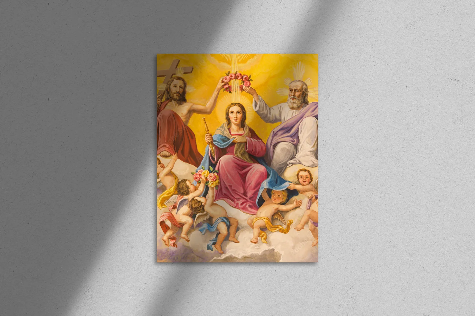 Neo-baroque fresk koronacji Najświętszej Maryi Panny
