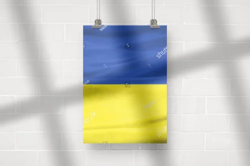 Powiew wolności: Flaga Ukrainy w niebieskich odcieniach