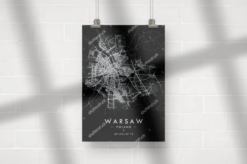 Zjawiskowa mapa Warszawy w tajemniczej ciemności