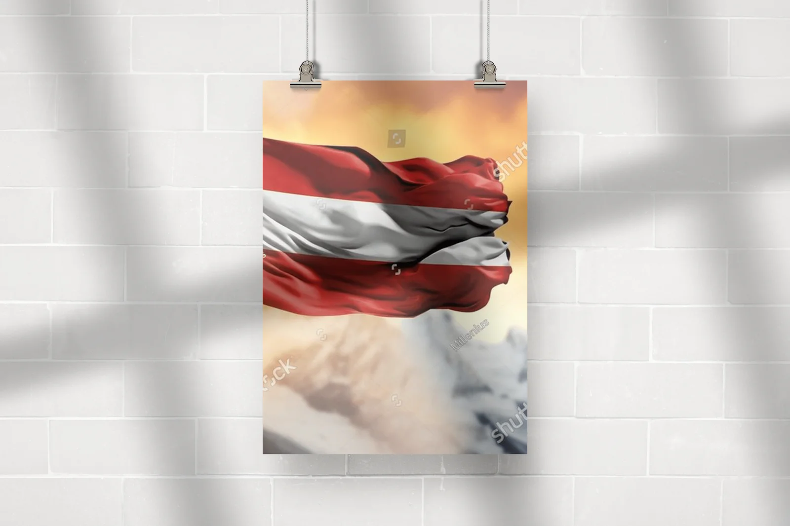 Narodowy symbol Austrii w malowniczym pejzażu