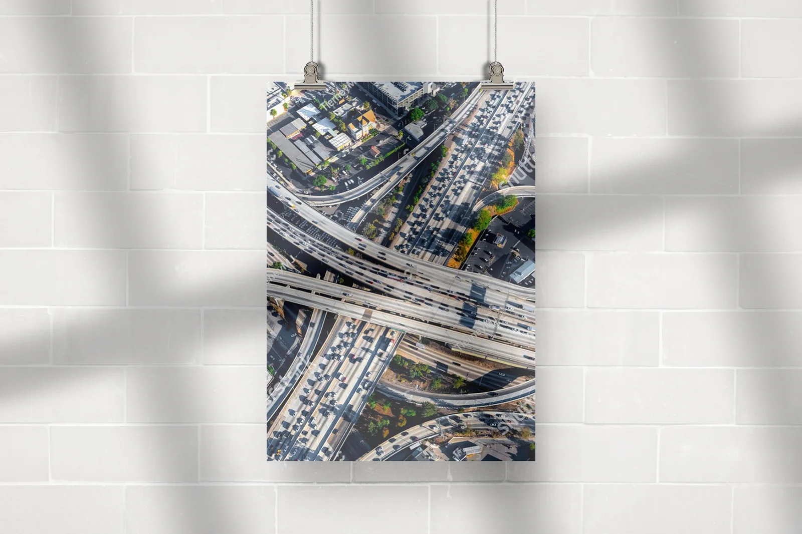 Zachwycający widok na kręte autostrady Los Angeles