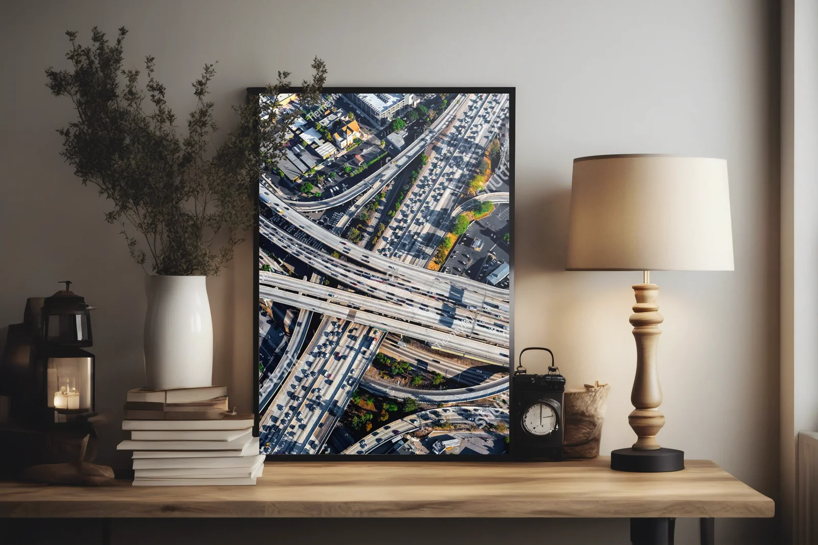 Zachwycający widok na kręte autostrady Los Angeles