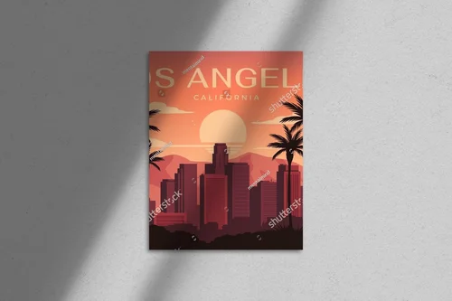 Zachwycająca panorama Los Angeles w ciepłych barwach