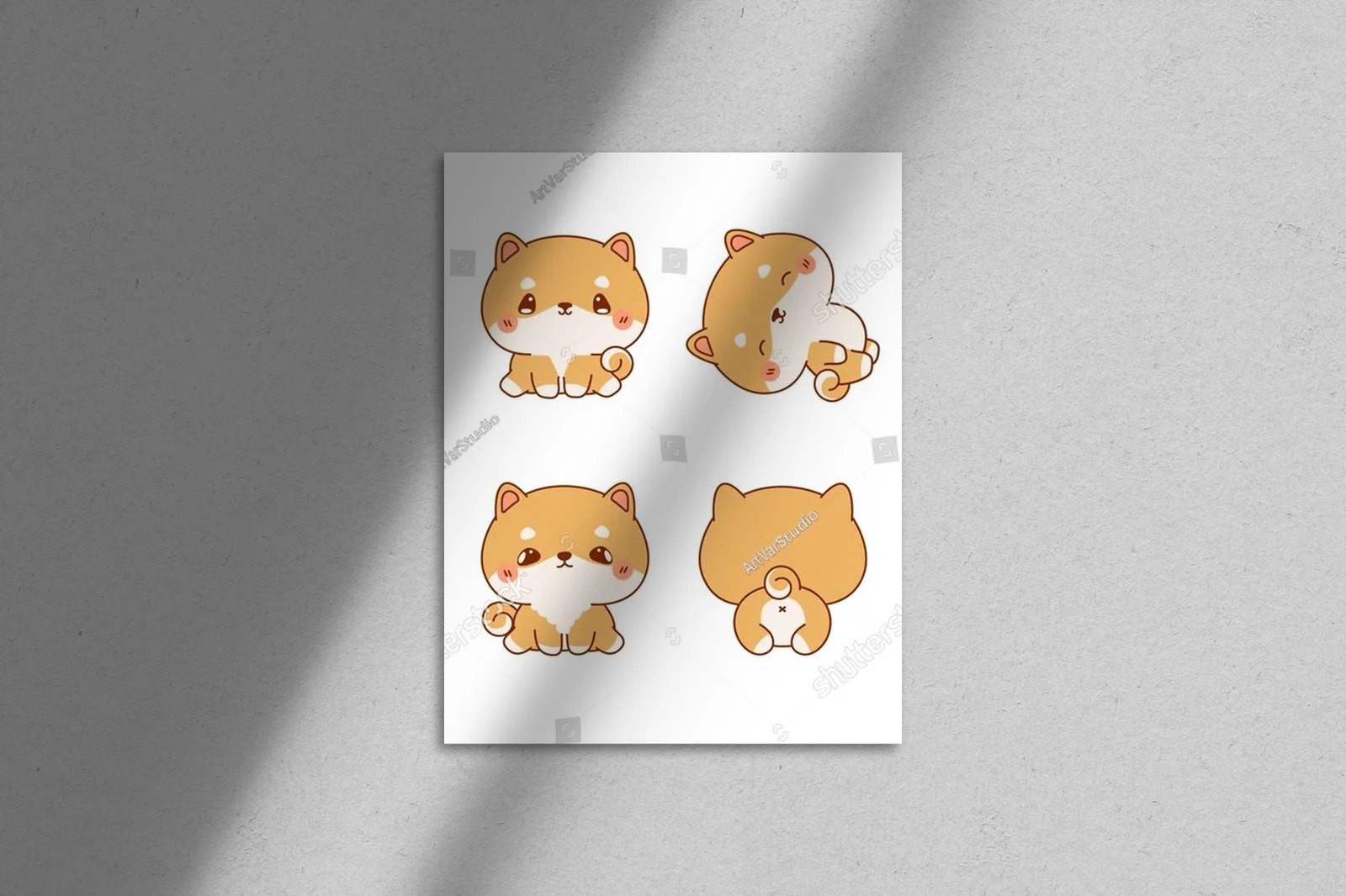 Urocze szczeniaki Shiba Inu w pastelowych odcieniach