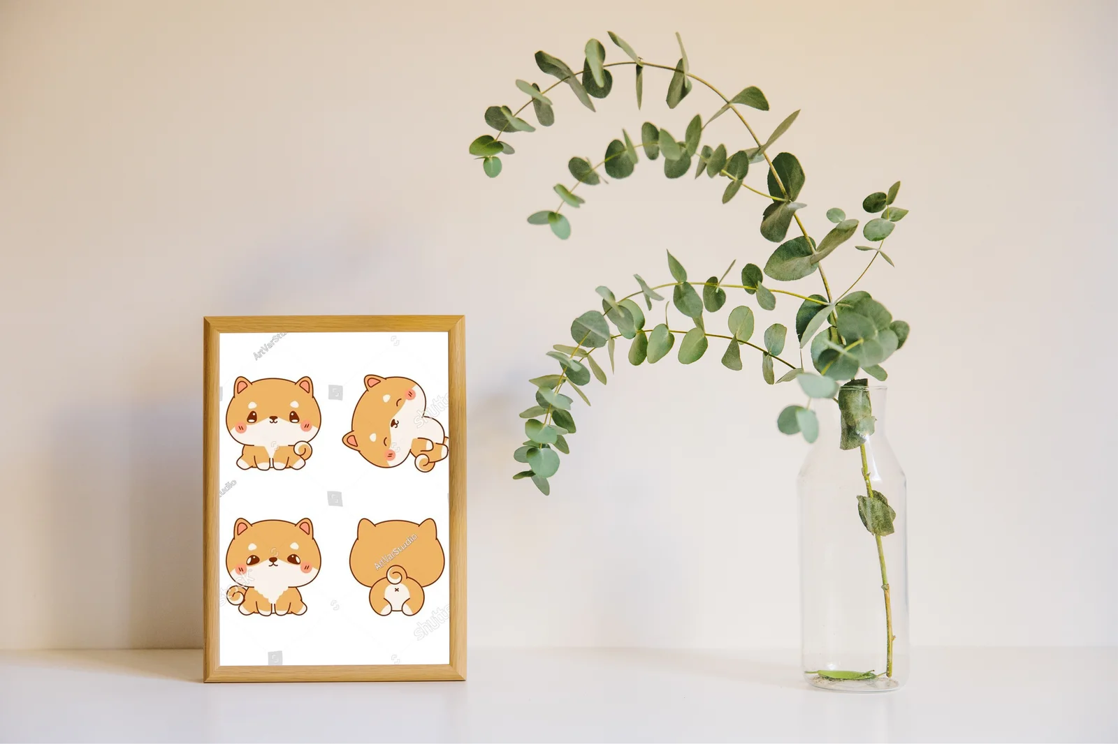 Urocze szczeniaki Shiba Inu w pastelowych odcieniach
