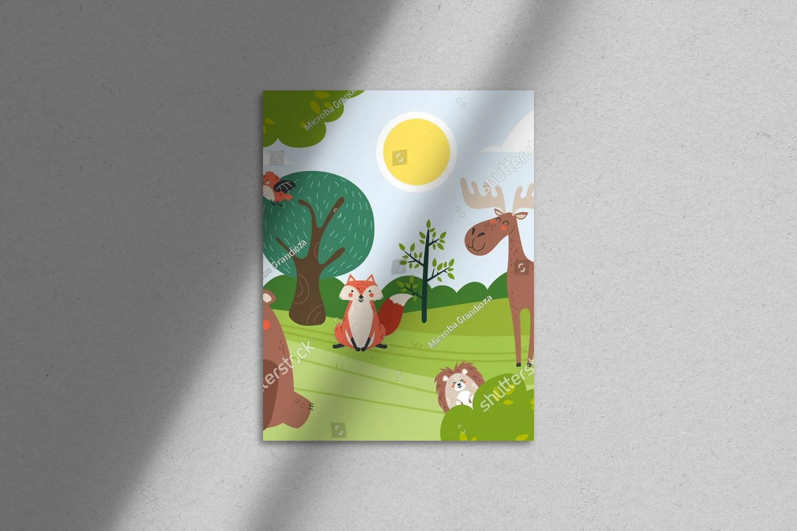 Urocze leśne stworzenia w pastelowej aranżacji