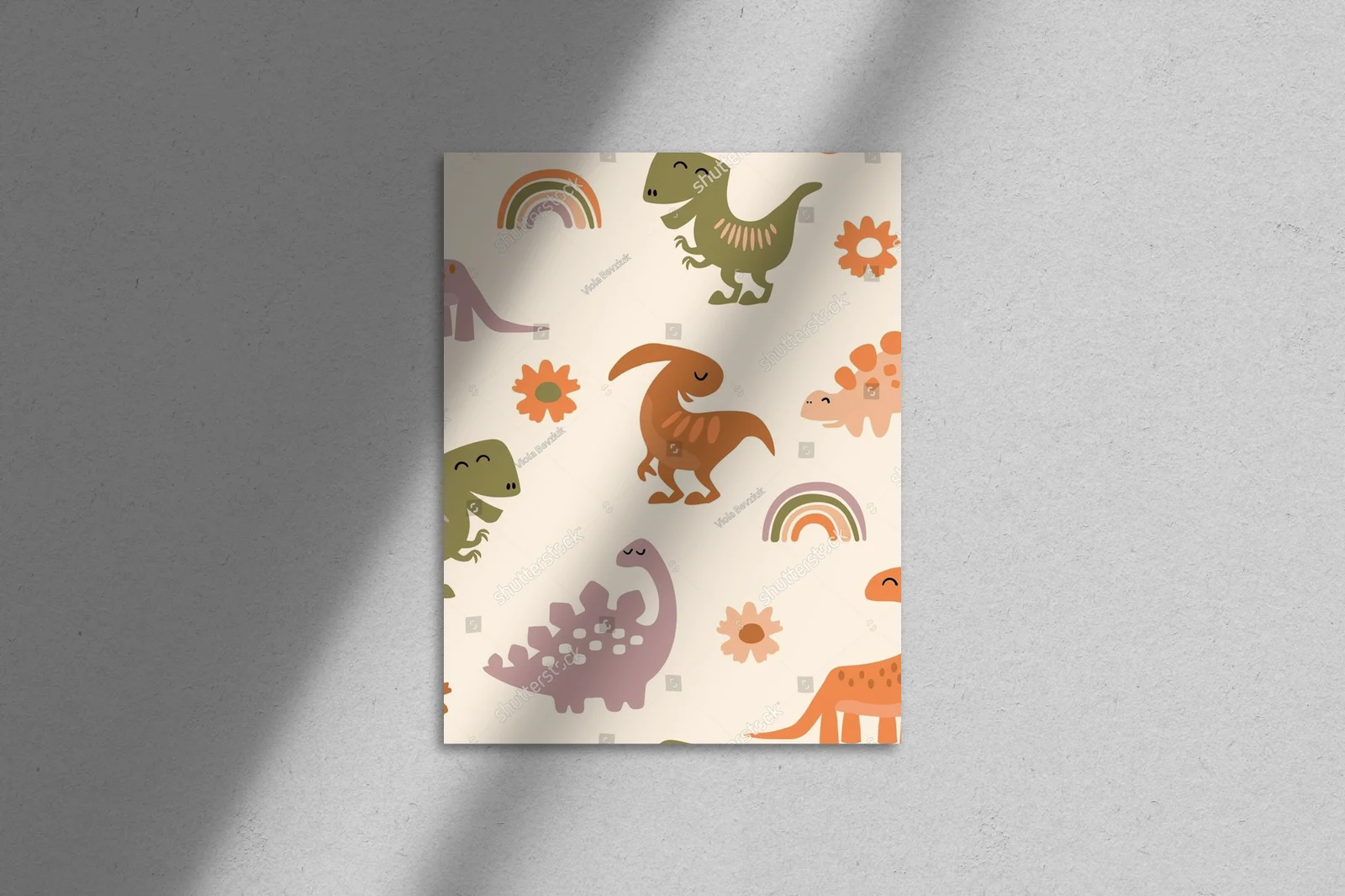 Urocze dinozaury w kolorowych tęczach