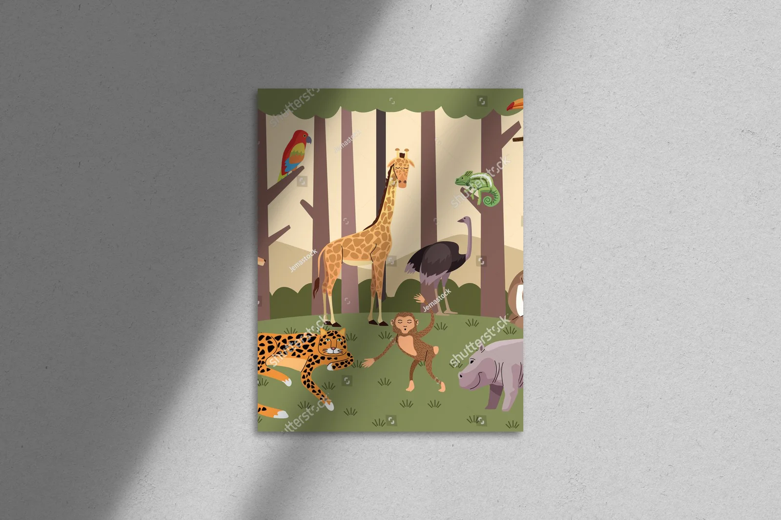 Dzika fauna w leśnej scenerii pełnej życia