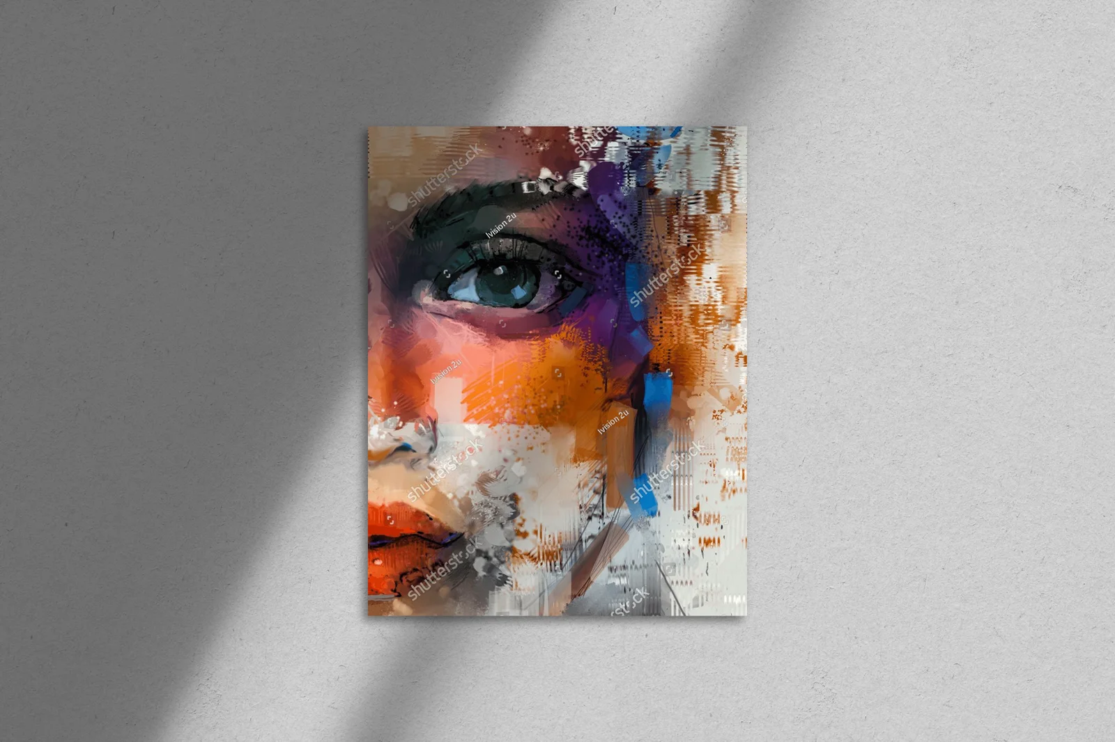 Emocjonalna portret w pastelowych odcieniach