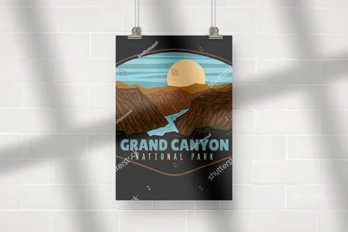 Urokliwy krajobraz Grand Canyon w głębokich barwach