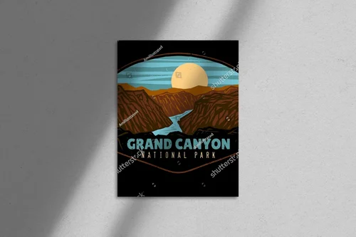 Urokliwy krajobraz Grand Canyon w głębokich barwach